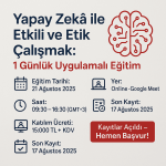 AI-powered ethical work training poster, online course on artificial intelligence ethics, vital for professionals.